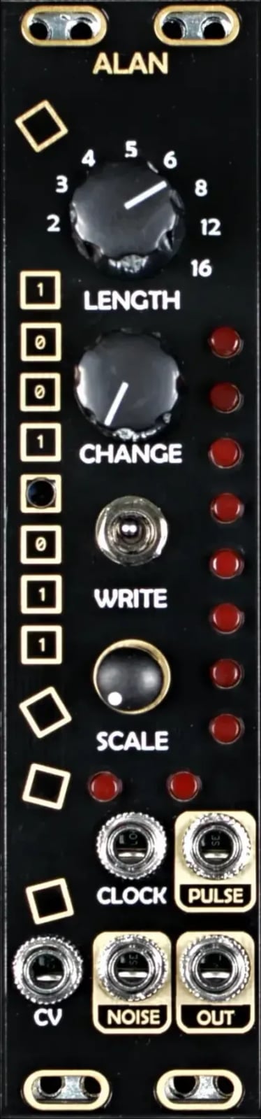 After Later Audio Alan 3U (micro Turing Machine) 전면 패널