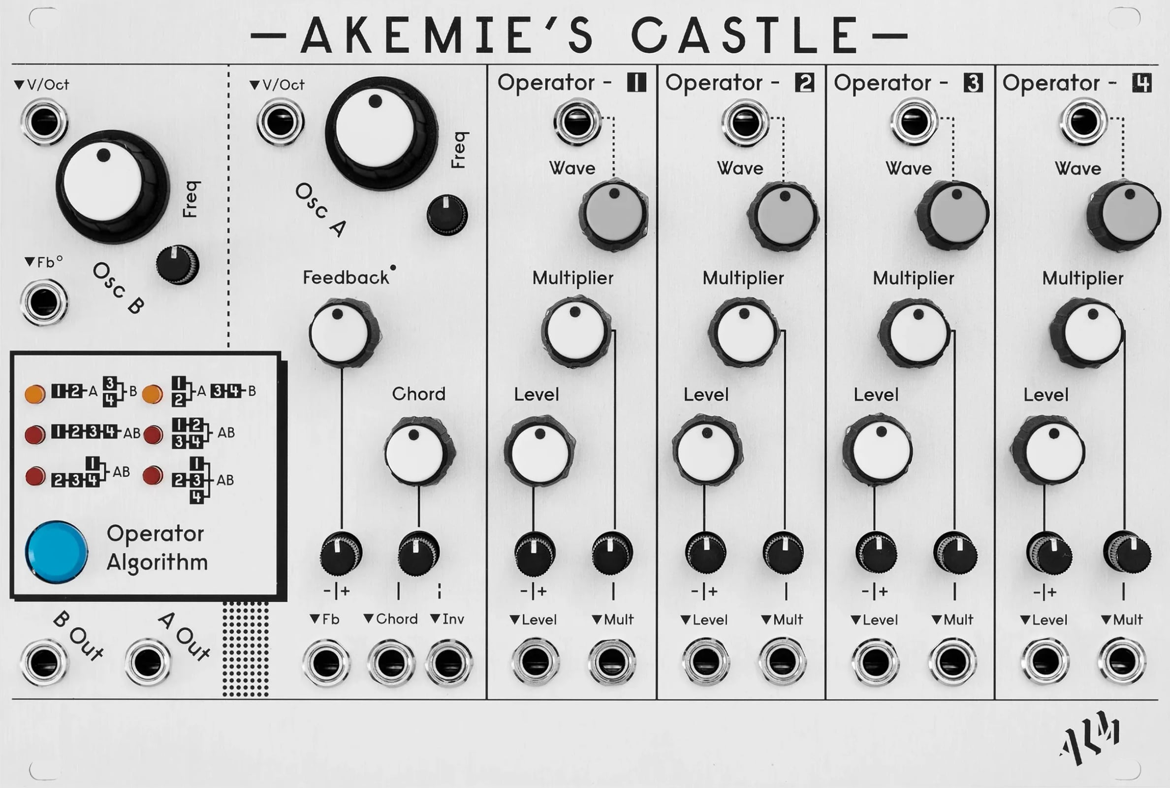 ALM Busy Circuits Akemie's Castle 전면 패널