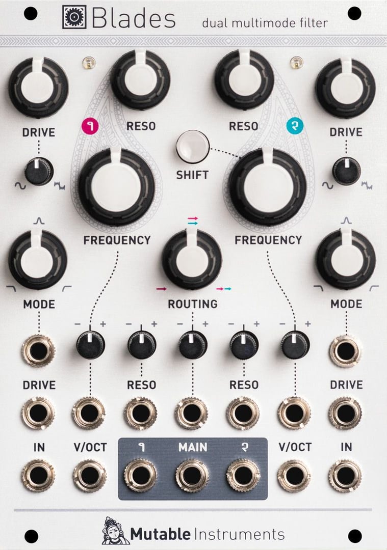 Mutable Instruments Blades 전면 패널