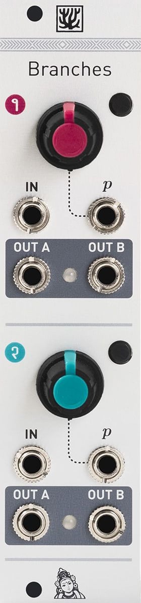 Mutable Instruments Branches 전면 패널