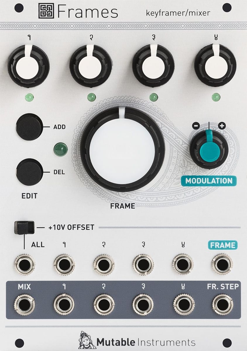 Mutable Instruments Frames 전면 패널