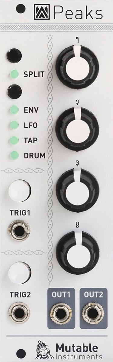 Mutable Instruments Peaks 전면 패널