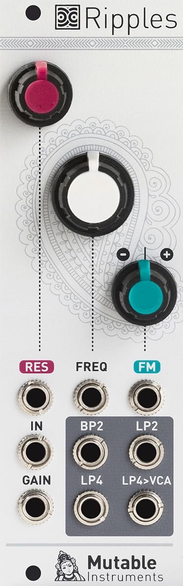 Mutable Instruments Ripples v1 전면 패널