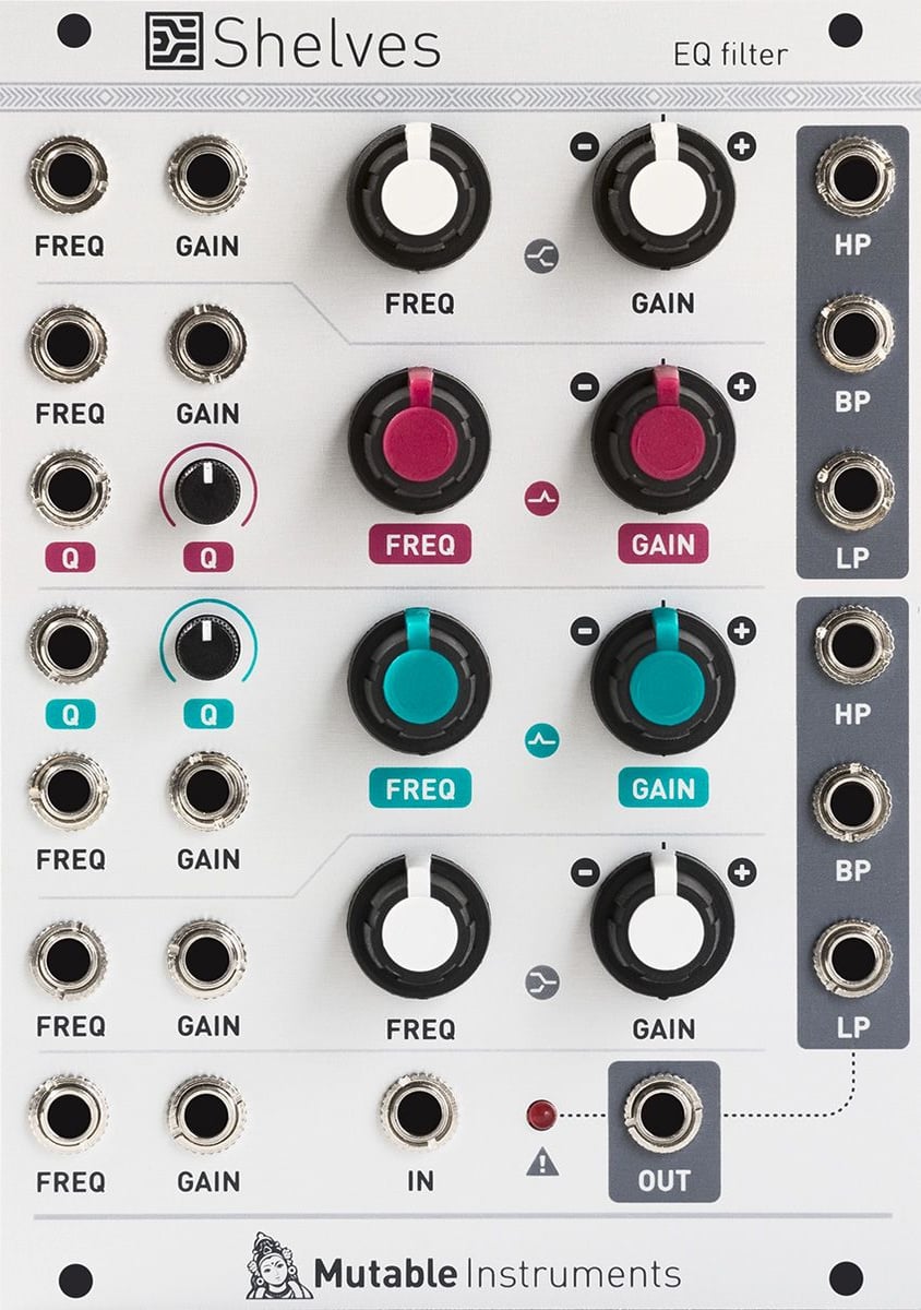 Mutable Instruments Shelves 전면 패널
