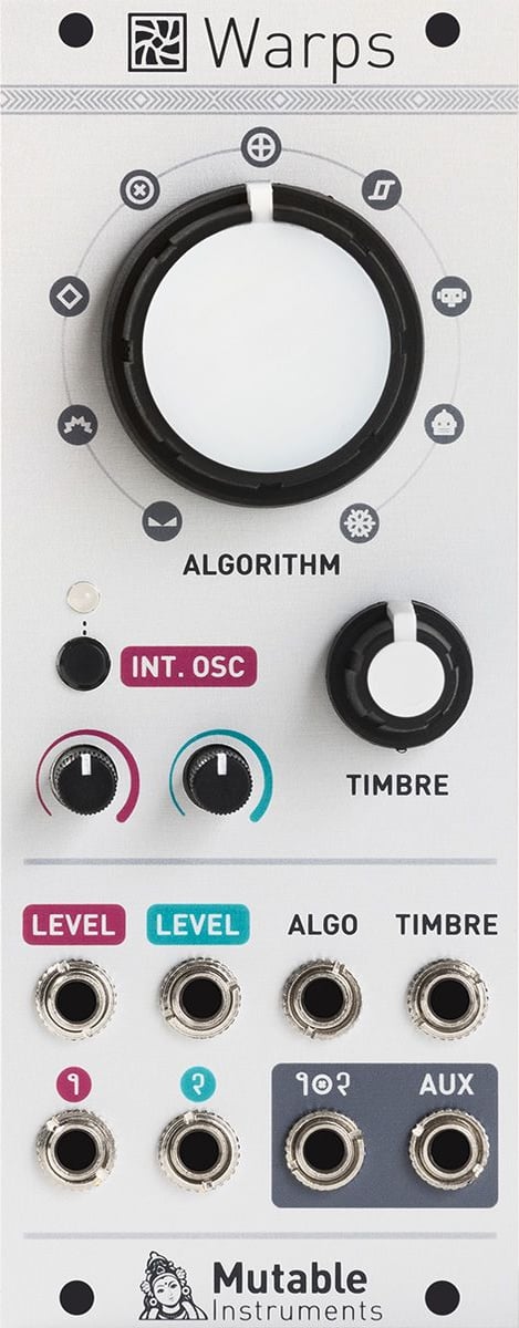 Mutable Instruments Warps 전면 패널